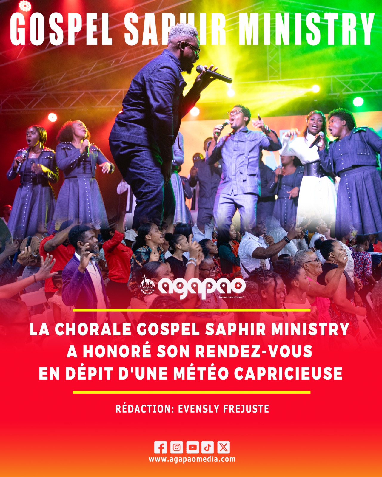 « La chorale Gospel Saphir Ministry a honoré son rendez-vous en dépit d’une météo capricieuse »